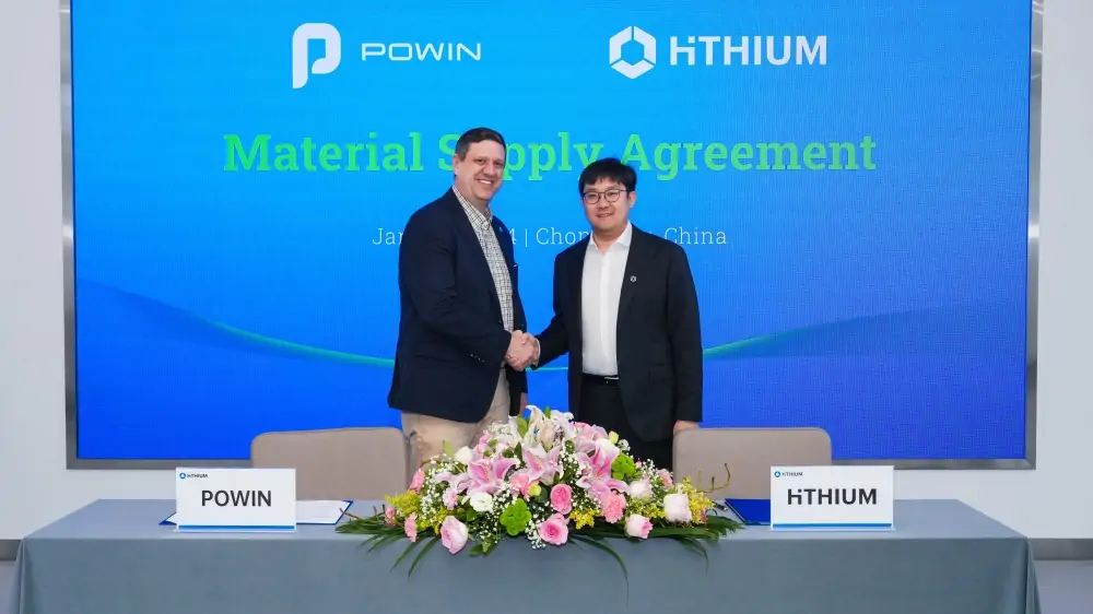 Hithium Inks 5GWh Battery Supply Deal with Powin for Global Energy Storage Projects