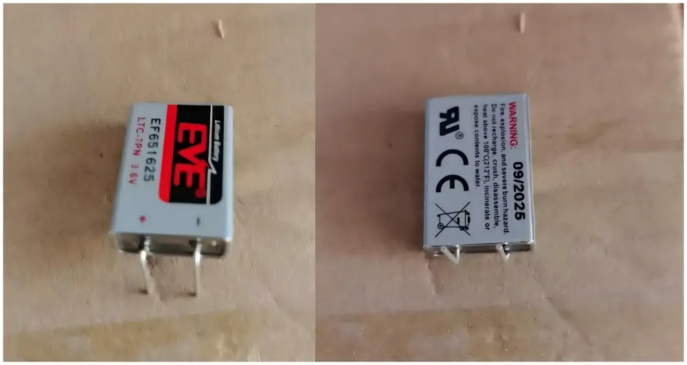 EF651625 3.6V750mAh Li-SOCl2 Lithium Batteries