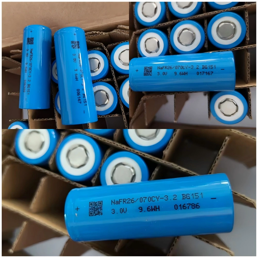 A123 3.2V 31Ah pouch cells as well as 26700 3.2V 3200mAh sodium-ion cylindrical cells